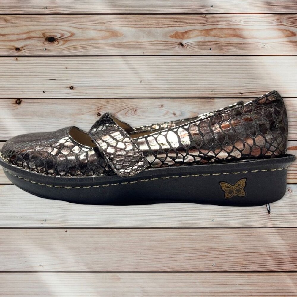 Alegria Snake Print Mary Janes Size 36 (US 5.5)